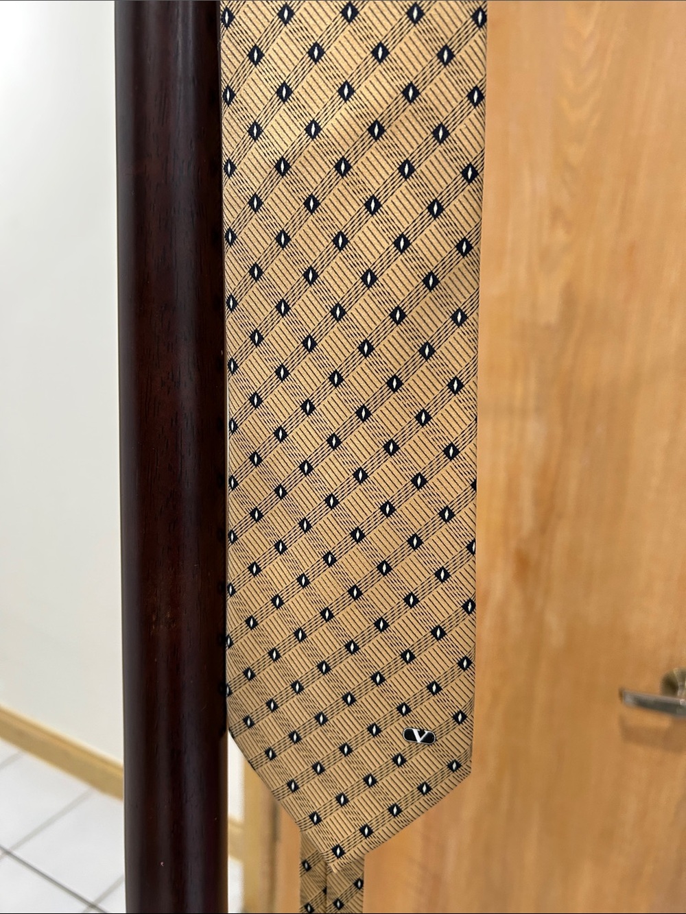 Classic Tan Patterned Men's Tie